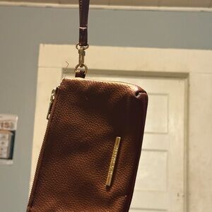 Steve Madden Brown Wristlet Clutch